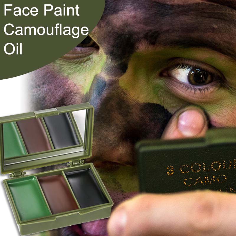 3 kleuren camouflage gezichtsv - Camo Face Paint recensie en prijs